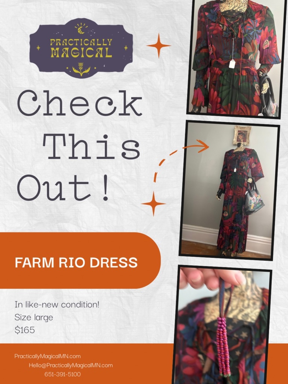Farm Rio Floral Maxi Dress in Maroon/wine & Green